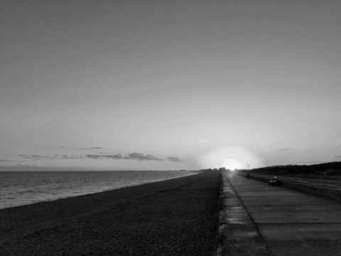 View West along Princes Parade at sunset again