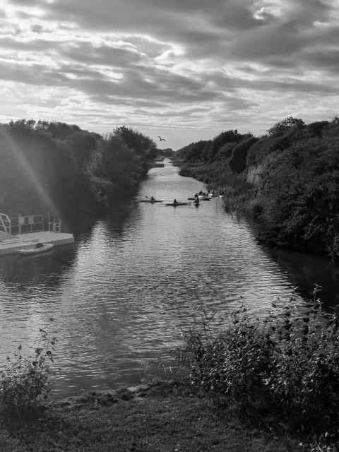 View West along royal militar canal where the youngest was canoeing