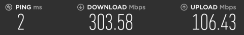 Screen grab of new broadband speed test