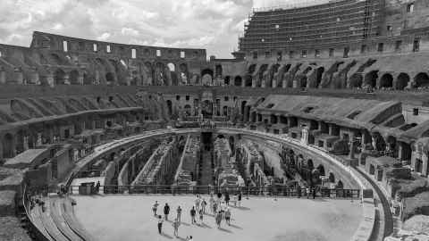 Inside the colosseum