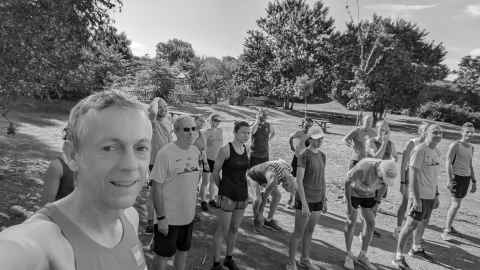 My and my fellow Parkrunners in Rome