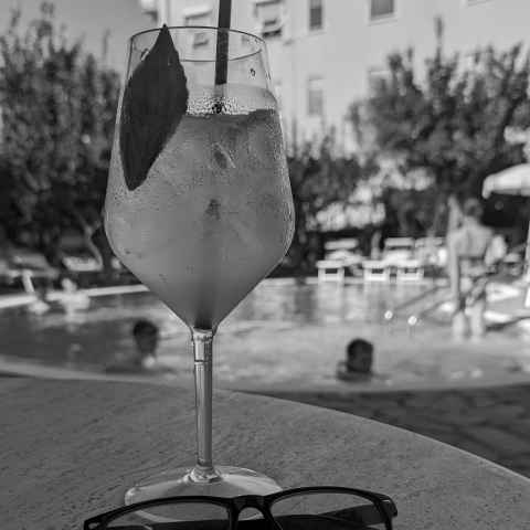 drink by the hotel pool