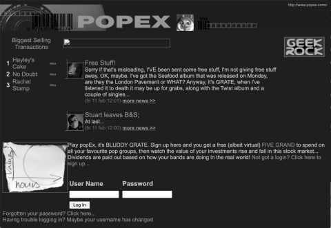Front page of popex when this was a new story