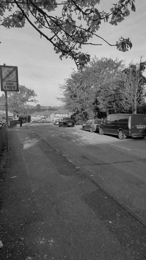 Looking down Romney Avenue where I get free parking near the train station