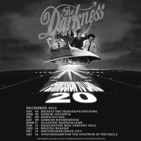 The Darkness tour poster 2023