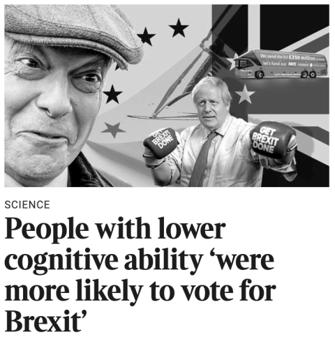 Brexit screen grab from The Times with Boris Johnson and Nigel Farage 