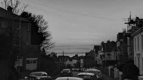 Lovely sky as I walked back through Sandgate