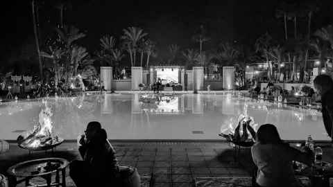 Fire pits by the pool