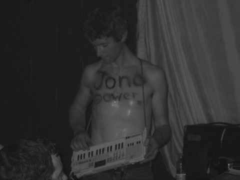 Professor Rimschott of David Devant on stage at Dingwalls, but in black and white