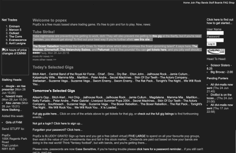 Screenshot of how this looked on popex in 2004