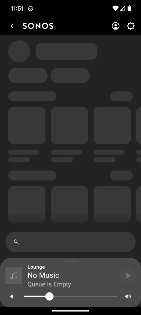 Sonos screenshot, everything broken
