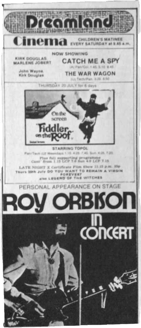 Roy Orbison at Dreamland, advert, undated