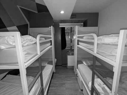 My four bed room in the hostel this week