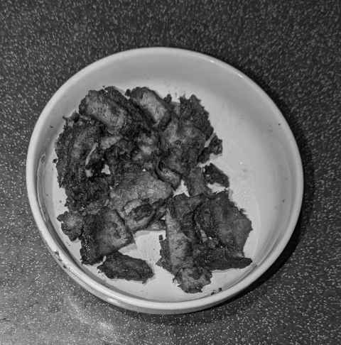 My burnt vegan chicken