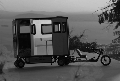 Electric cargo bike caravan camper thing