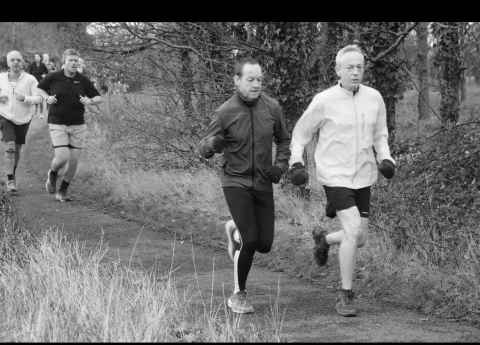 Julian and me running