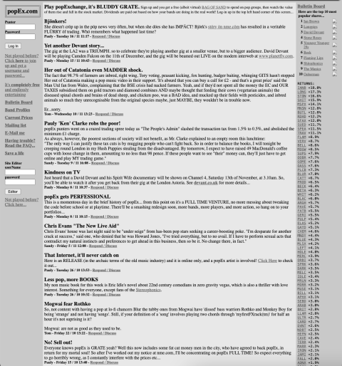 Second oldest popex screenshot from 1999