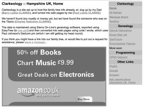 The oldest screenshot of this site I can find February 2003