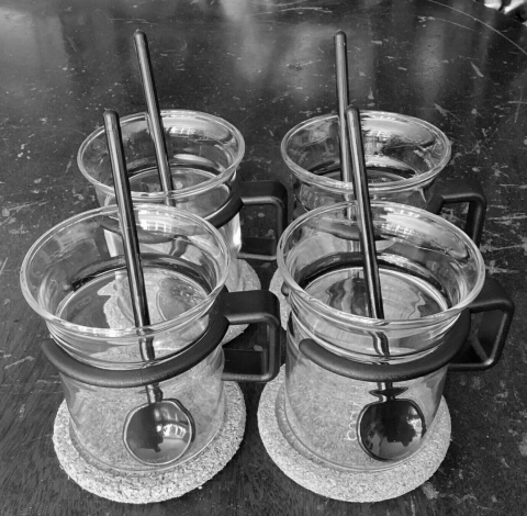 Bodum glass coffee cups