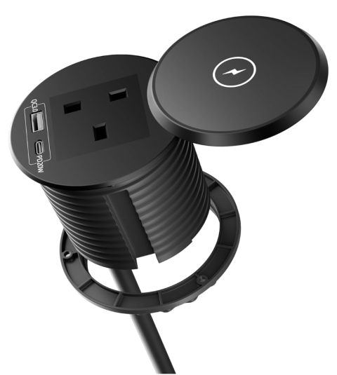 Smaller recessed power point to embed in furniture