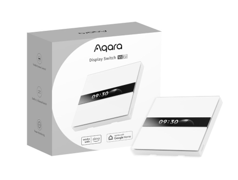Aqara Display Switch V1 EU (4 Gang 2 Channel with Neutral), Smart Switch with LCD Display Screen