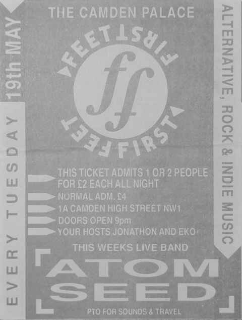 Atom Seed / Feet First flyer, 1992