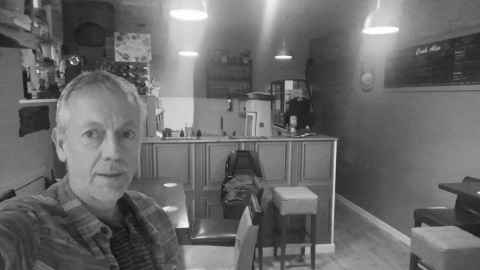 Me in an empty potting shed