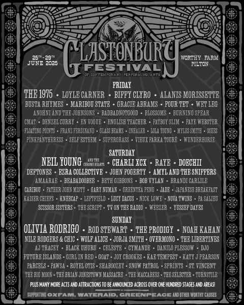 First Glastonbury 2025 linup poster