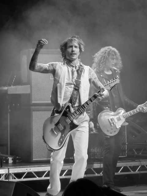 The Darkness on stage at Portsmouth Guildhall