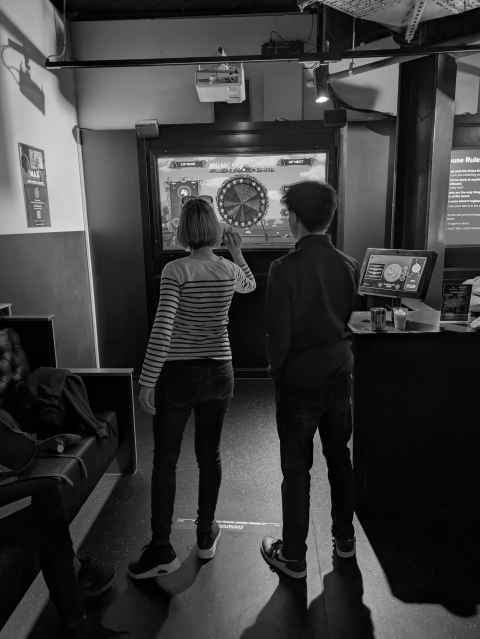 Darts. It looks like a video screen but it is not.