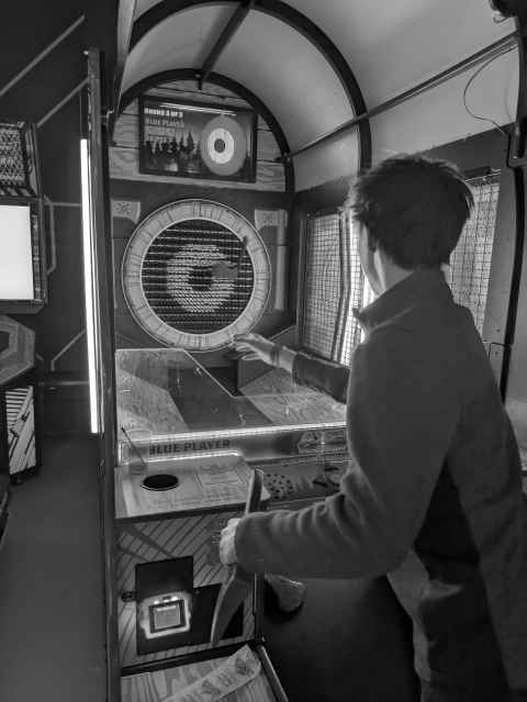 Axe throwing in the arcade