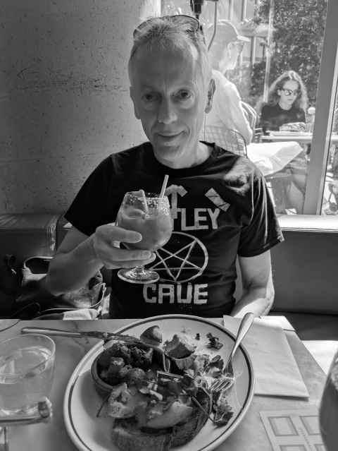 My and my posh breakfast at Granger And Co