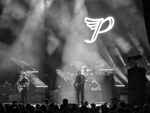 Pixies on stage at Brixton Academy