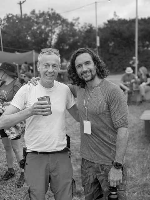 Selfie with Joe Wicks at Glastonbury