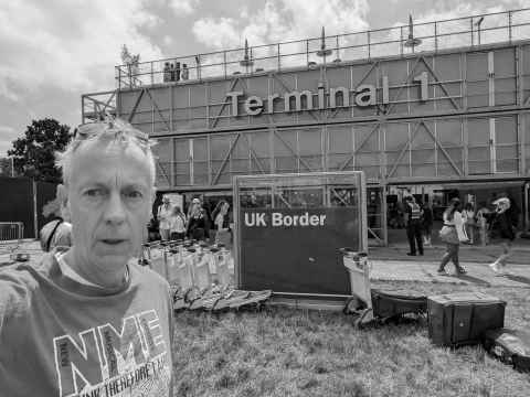 Terminal 1 at Glastonbury, is it a Banksy..?