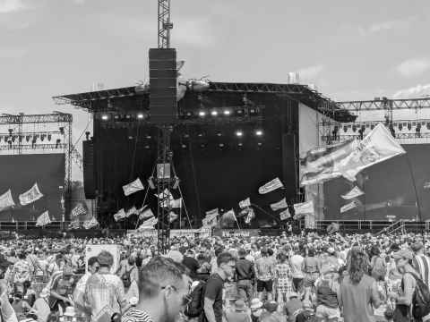 Inhaler on the other stage at Glastonbury