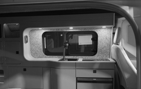 VW camper interior kitchen sink bit