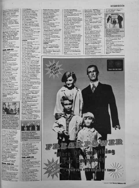 Melody Maker gig guide June 1996