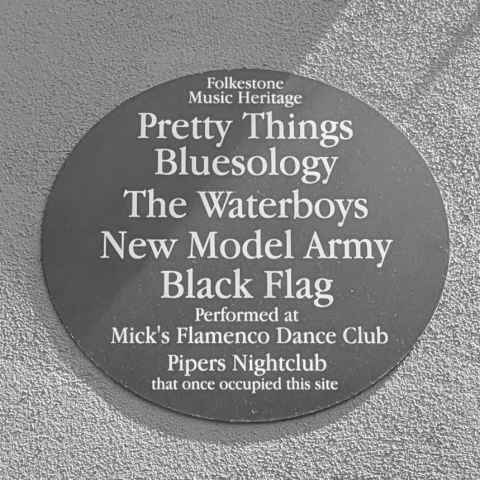 Black Flag blue plaque in Folkestone